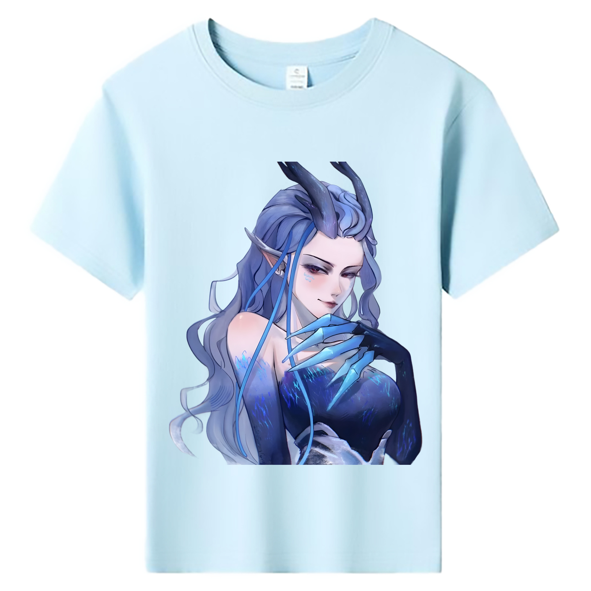 （画像用） Ne Zha 2 ナタ 魔童の大暴れ 綿100％キッズTシャツ（フロントプリント）